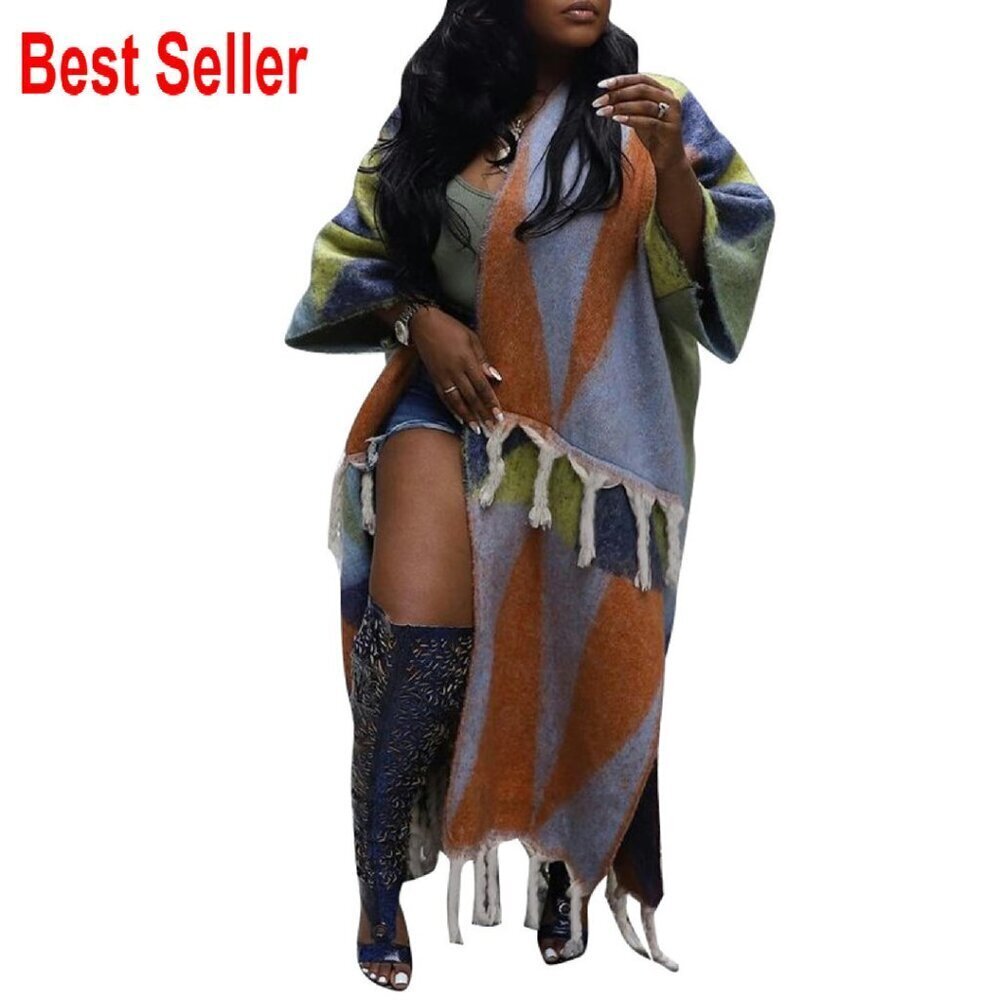 Chunky Cable Knit Cardigan Oversized Boho Chic Long Sweater Outerwear